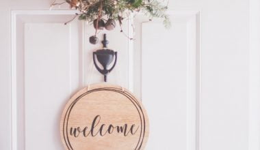 brown wooden welcome wall decor